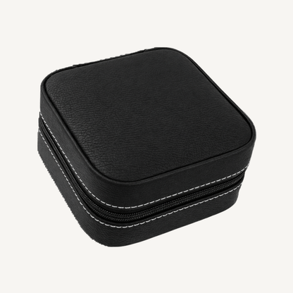 Custom Engraved Leatherette Travel Jewelry Box