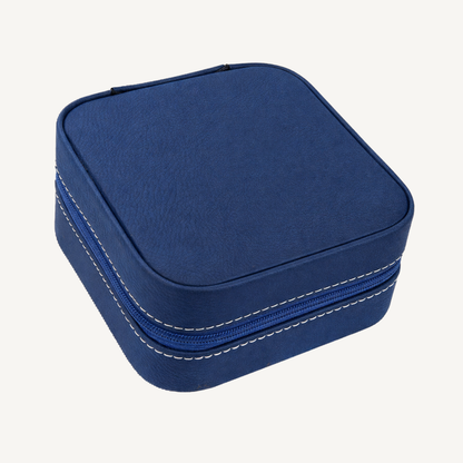 Custom Engraved Leatherette Travel Jewelry Box